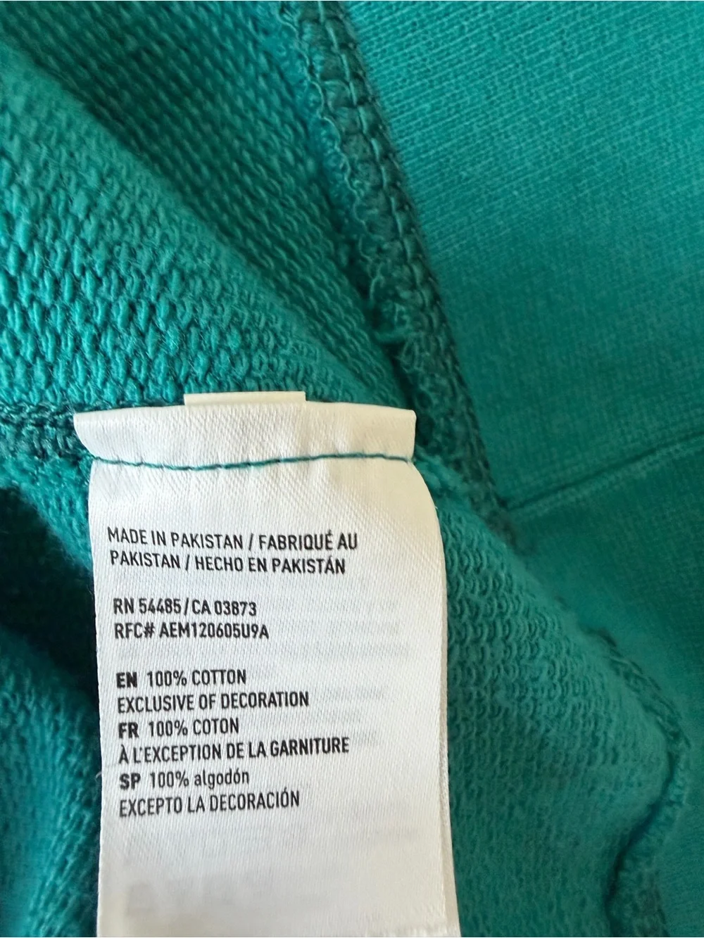 American Eagle Teal Embroidered Logo Short-Sleeve Hoodie